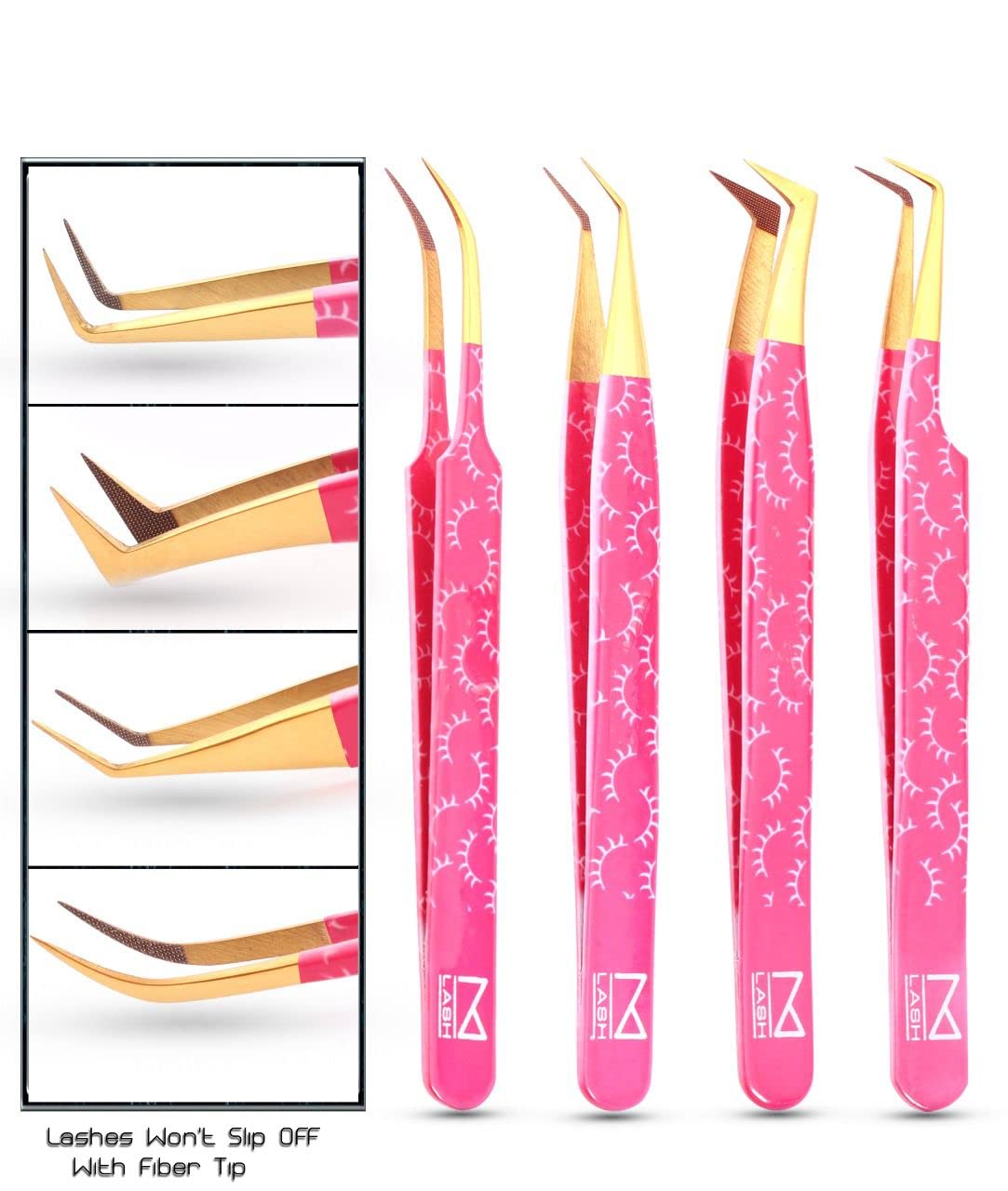 M LASH lash-cluster tweezers designed for precise cluster placement.