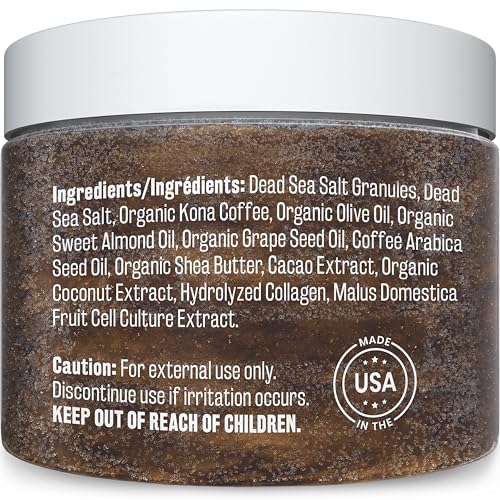 M3 Naturals Arabica Coffee Scrub face-use image shows brightening potential with antioxidant-rich formula