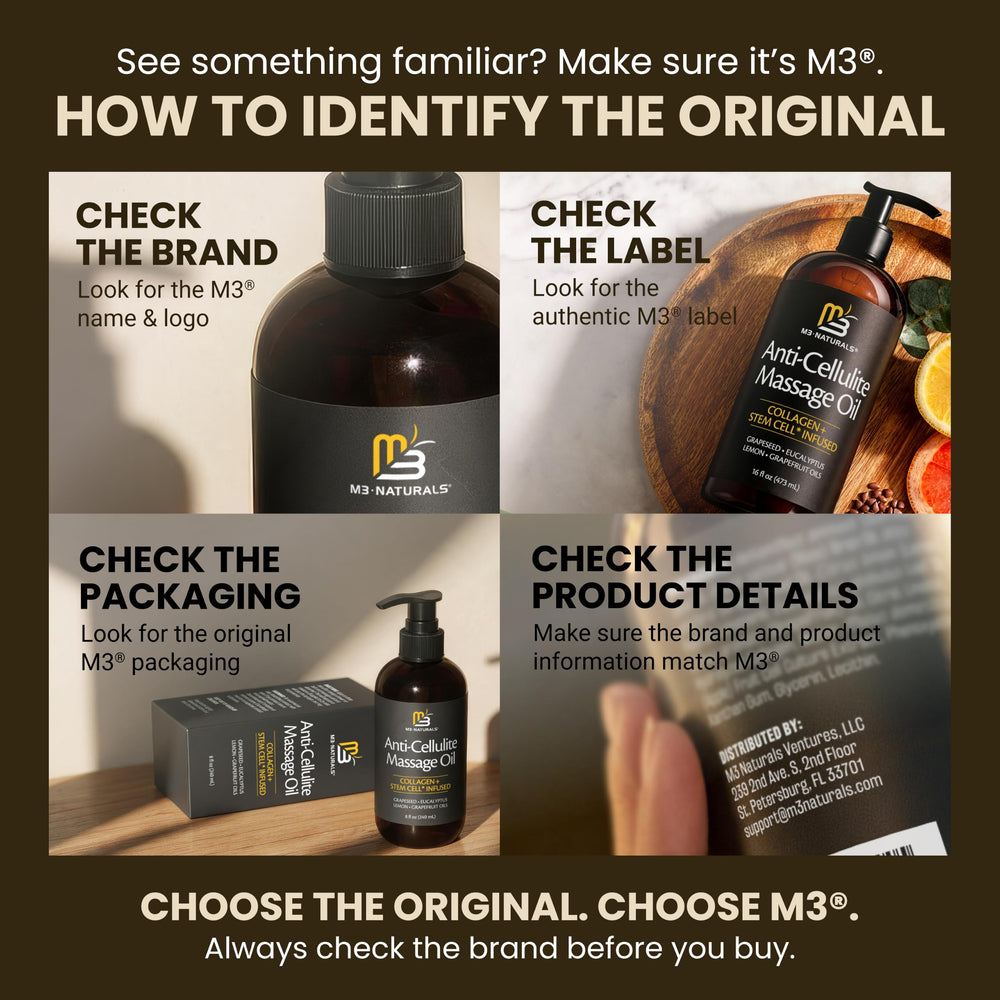 M3 Naturals bottle on bathroom shelf in lifestyle scene promoting daily ritual