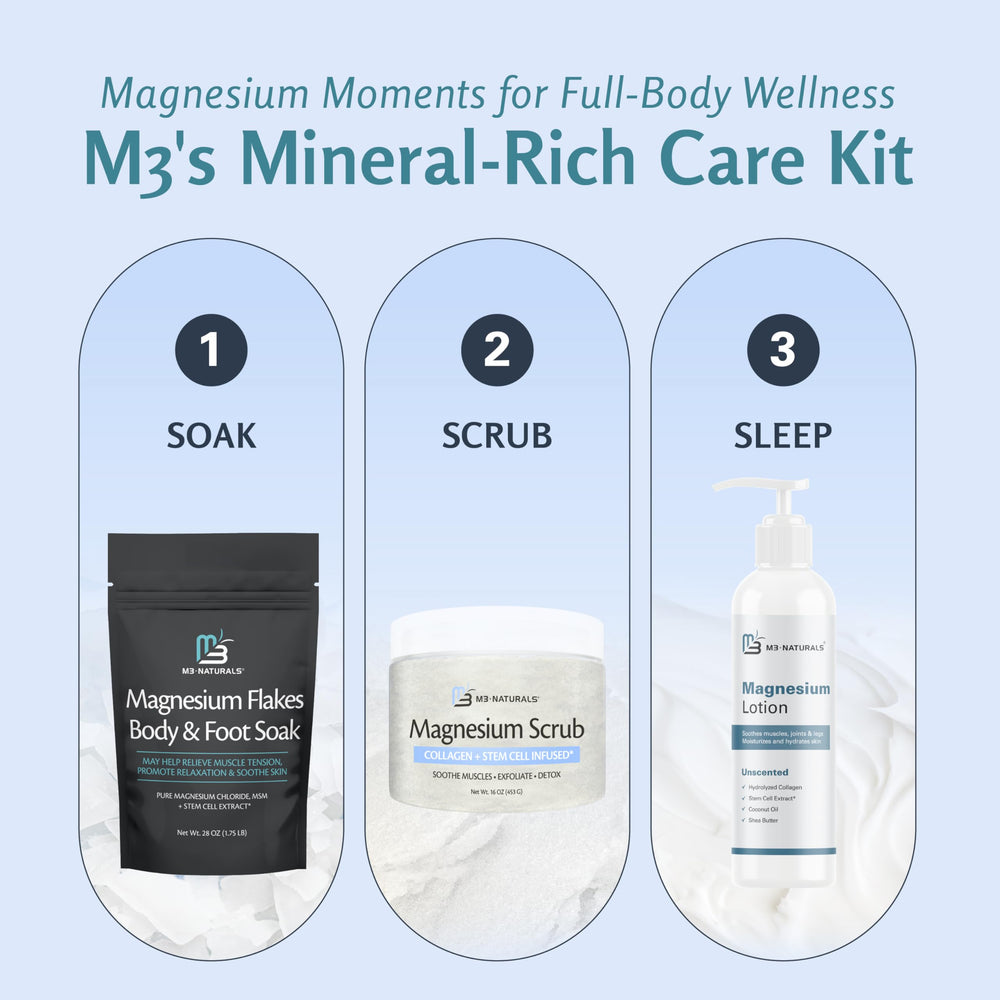 M3 Naturals full-body bath relaxing ambiance after sport.