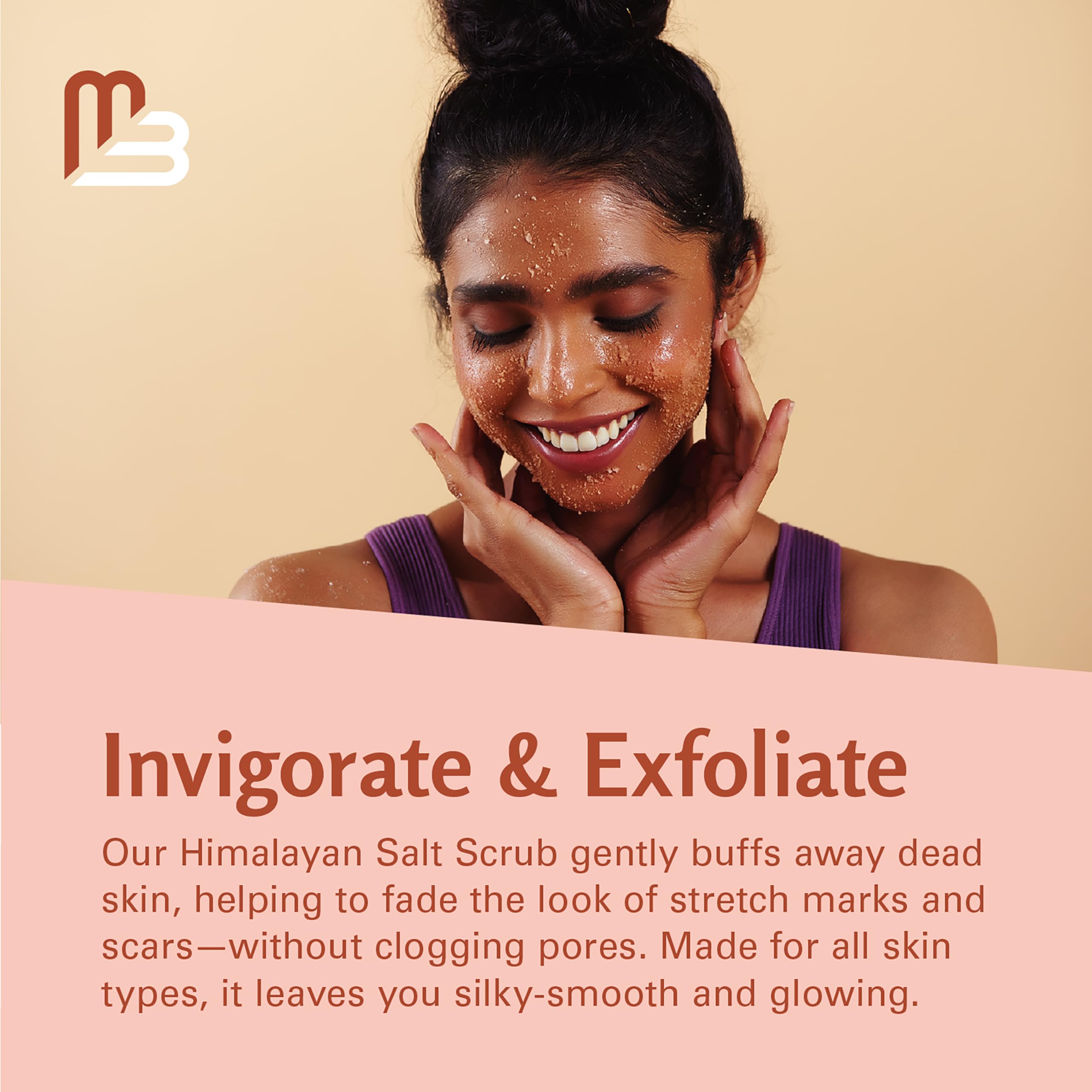 M3 Naturals Himalayan Salt Scrub detox action for clean pores