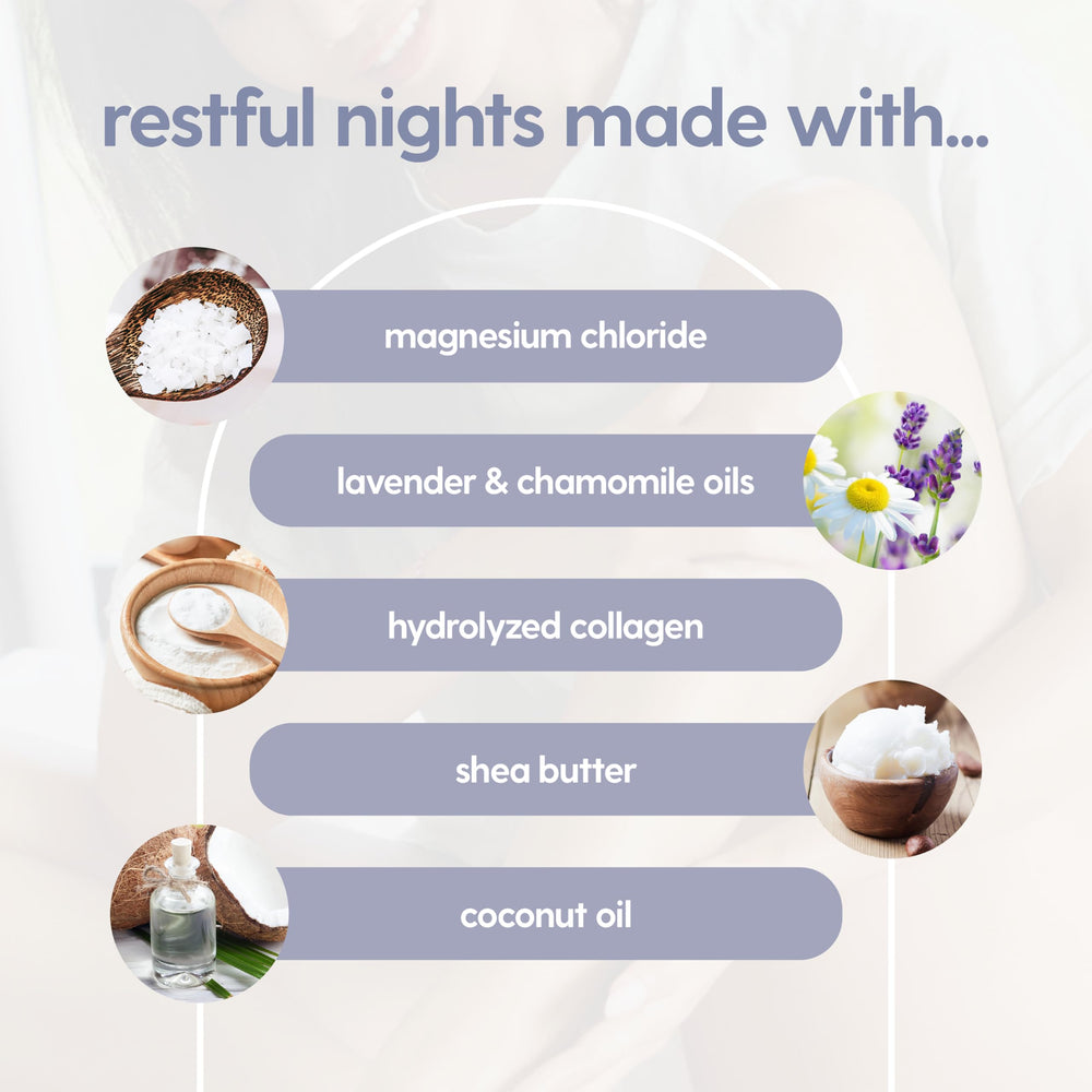 M3 Naturals lavender-chamomile lotion nourishes skin with moisture and nighttime relaxation potential.