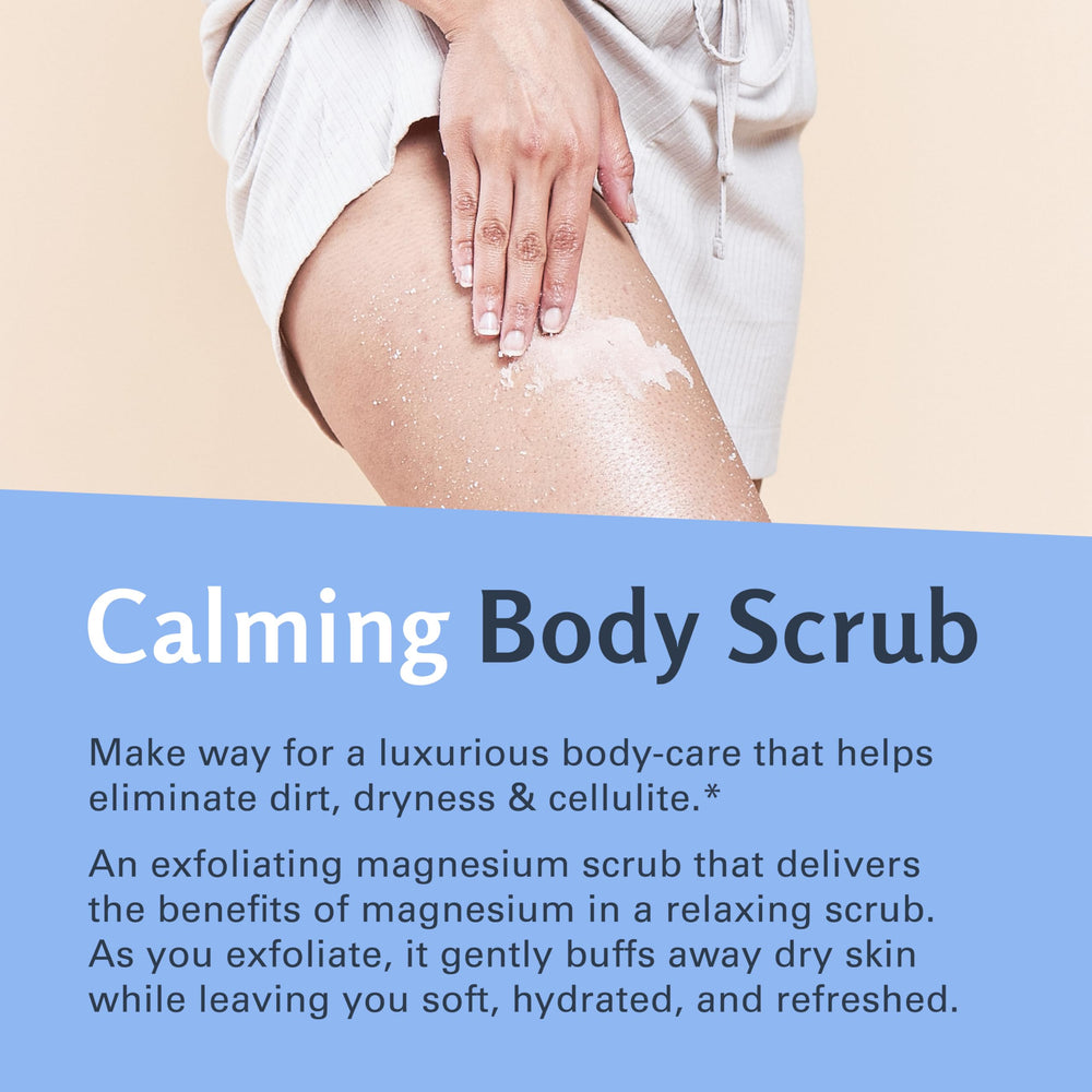 M3 Naturals magnesium scrub with shea butter swirl for hydration
