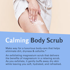 M3 Naturals magnesium scrub with shea butter swirl for hydration