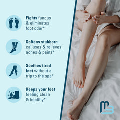 M3 Naturals tea tree oil foot soak spa setup highlighting calming ritual