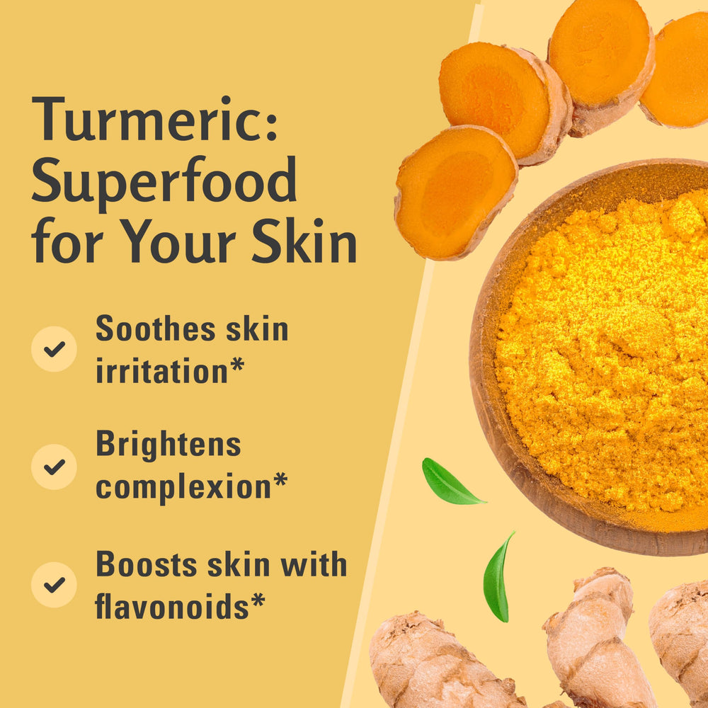 M3 Naturals turmeric scrub with shea butter and jojoba oil for hydration