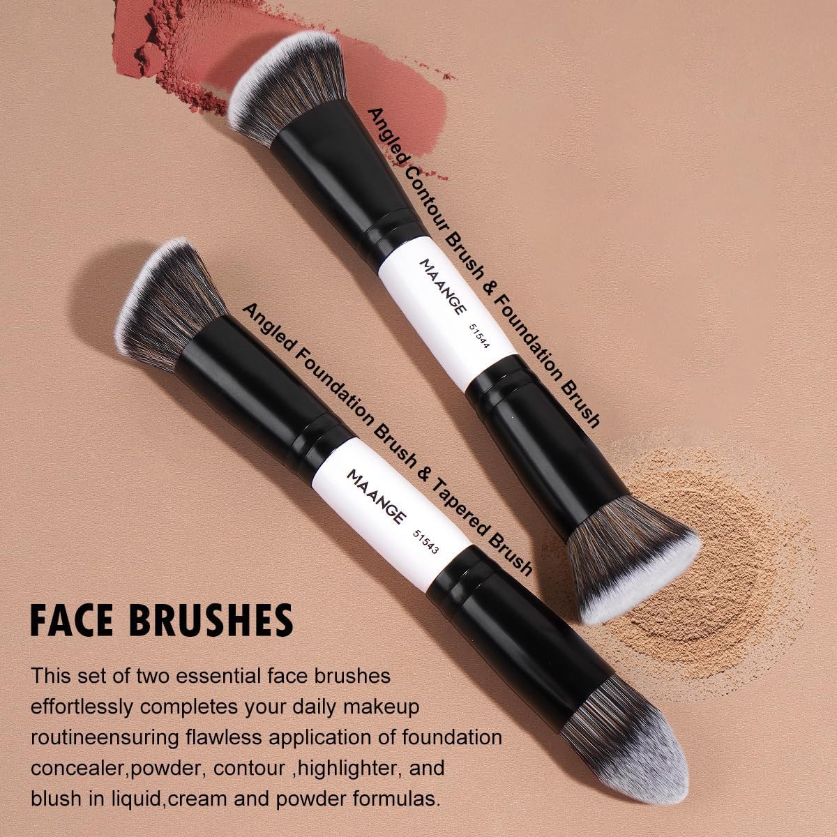 MAANGE aluminum ferrule and ergonomic handle enhance control during precise shading