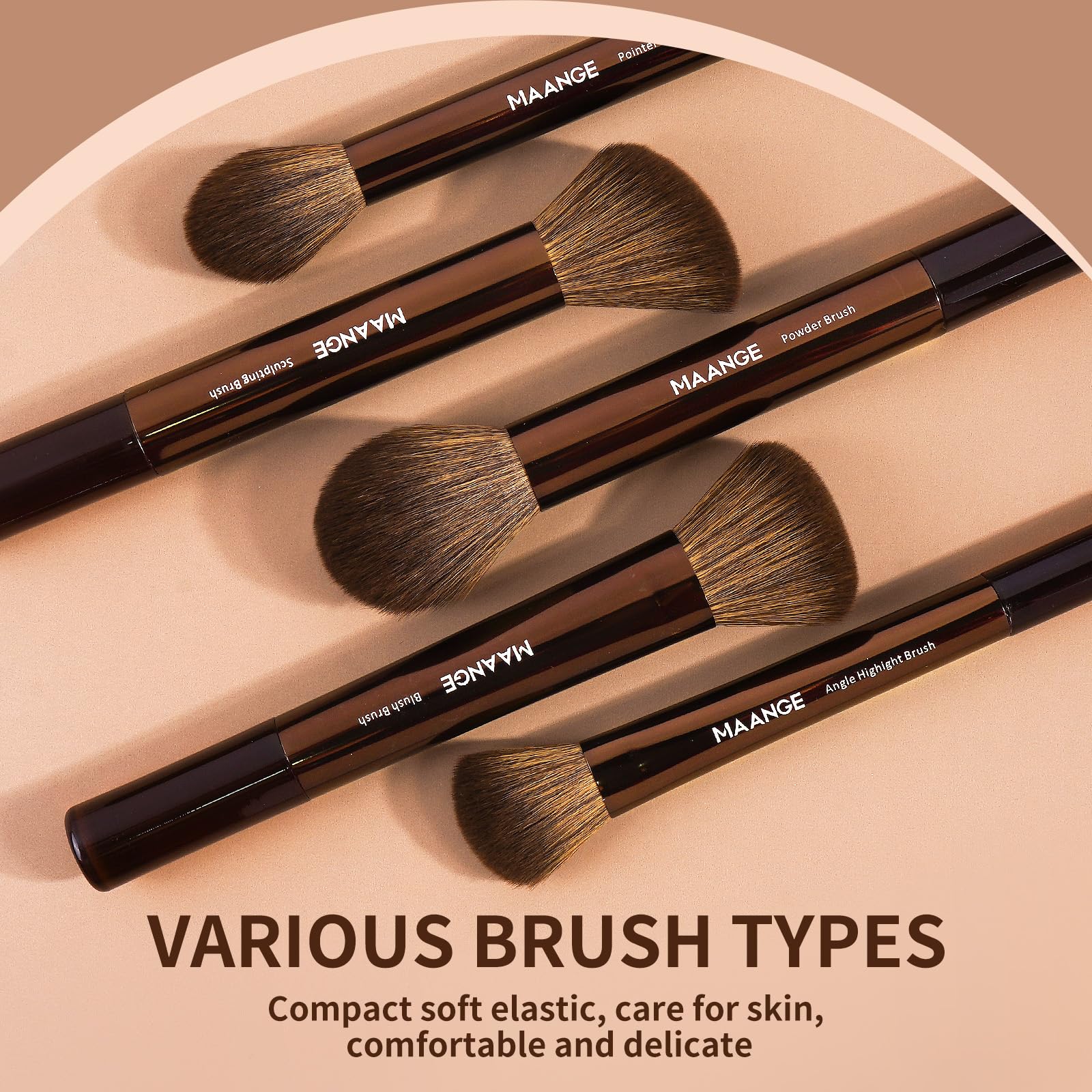 MAANGE blush brush creates precise application and soft definition.