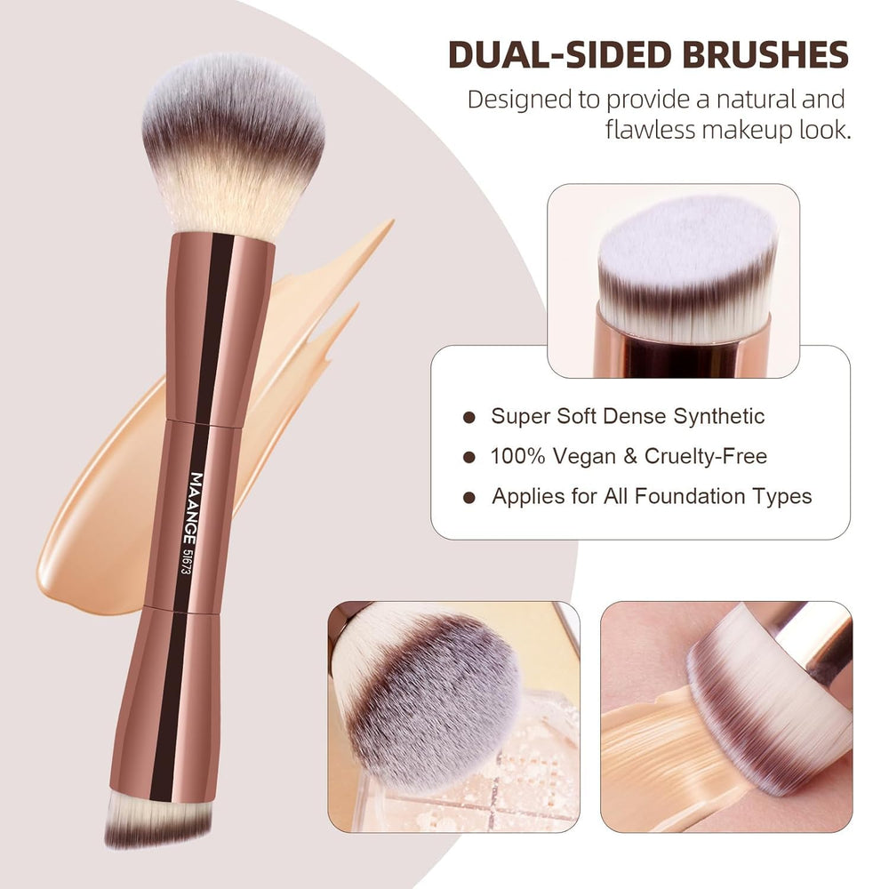 MAANGE Coffee eye brush collection for precise blending and detailing