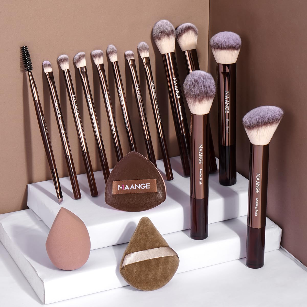 MAANGE complexion sponge dense and flexible for flawless application.