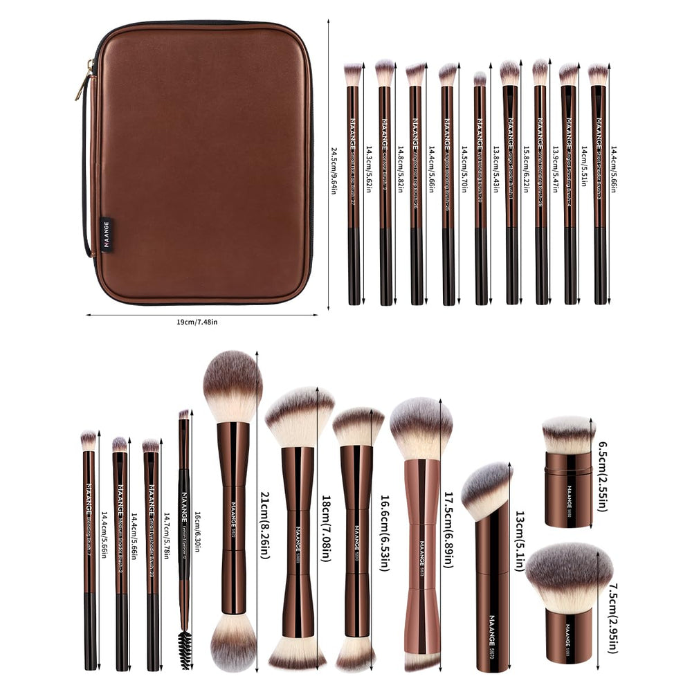 MAANGE double-ended eyebrow brush for shaping and definition