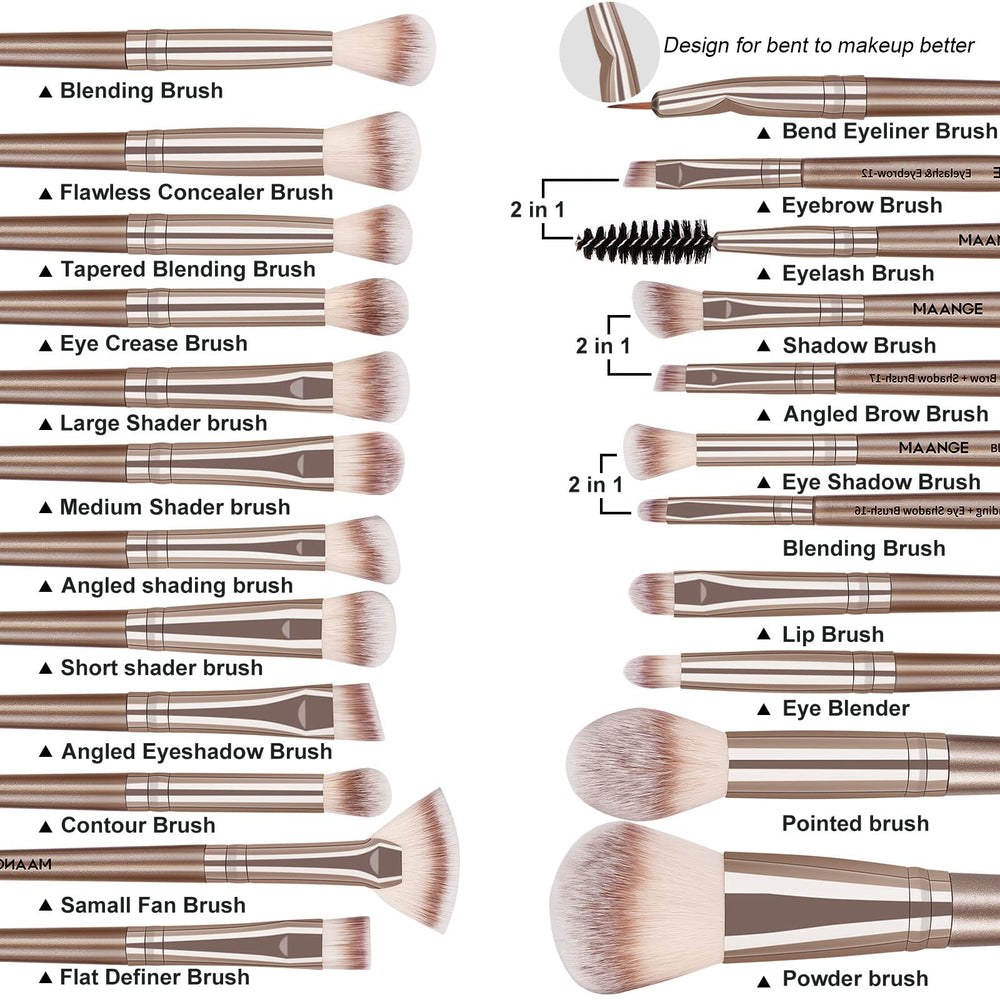 MAANGE eyeshadow blending brush helps seamless crease color blending