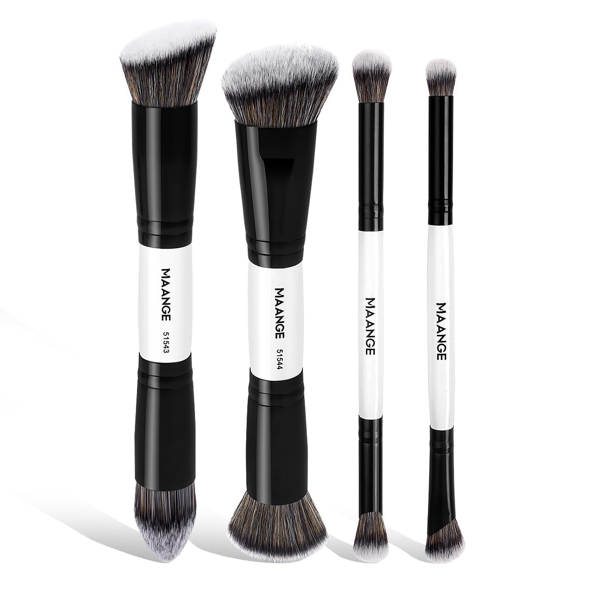 MAANGE four-piece brush set dual-ended collection for versatile makeup application
