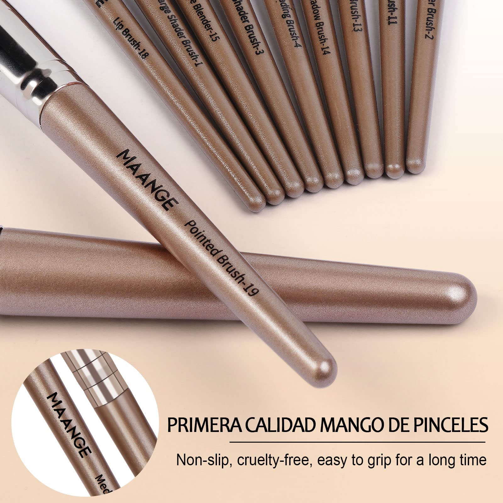 MAANGE kabuki brush two-piece for smooth even powder application