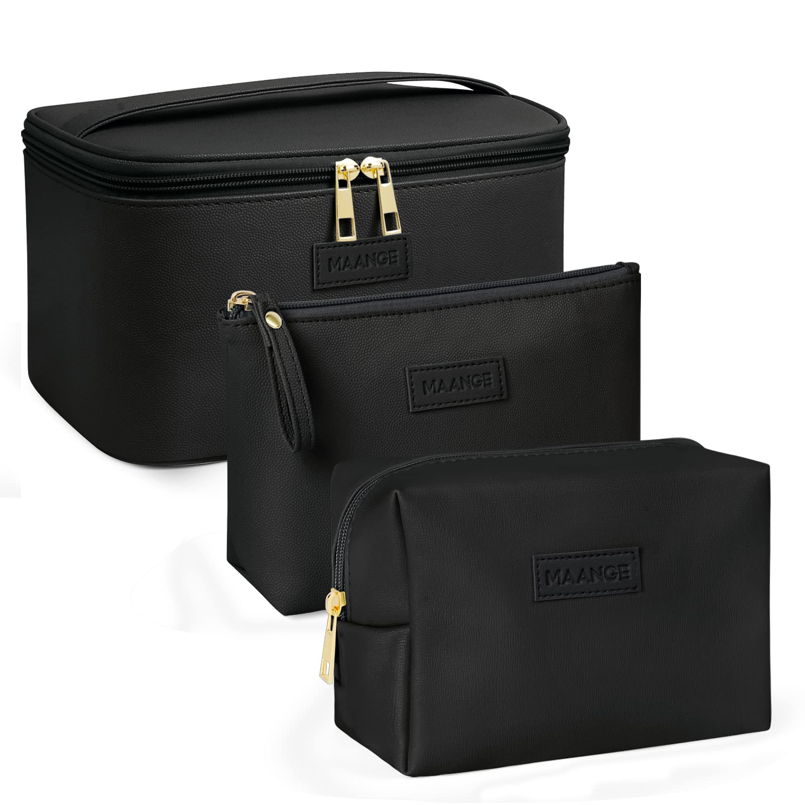 MAANGE makeup bag large bag – spacious travel cosmetics organizer