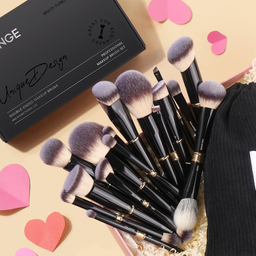 MAANGE dual-ended eye brushes offering versatile precision and blending