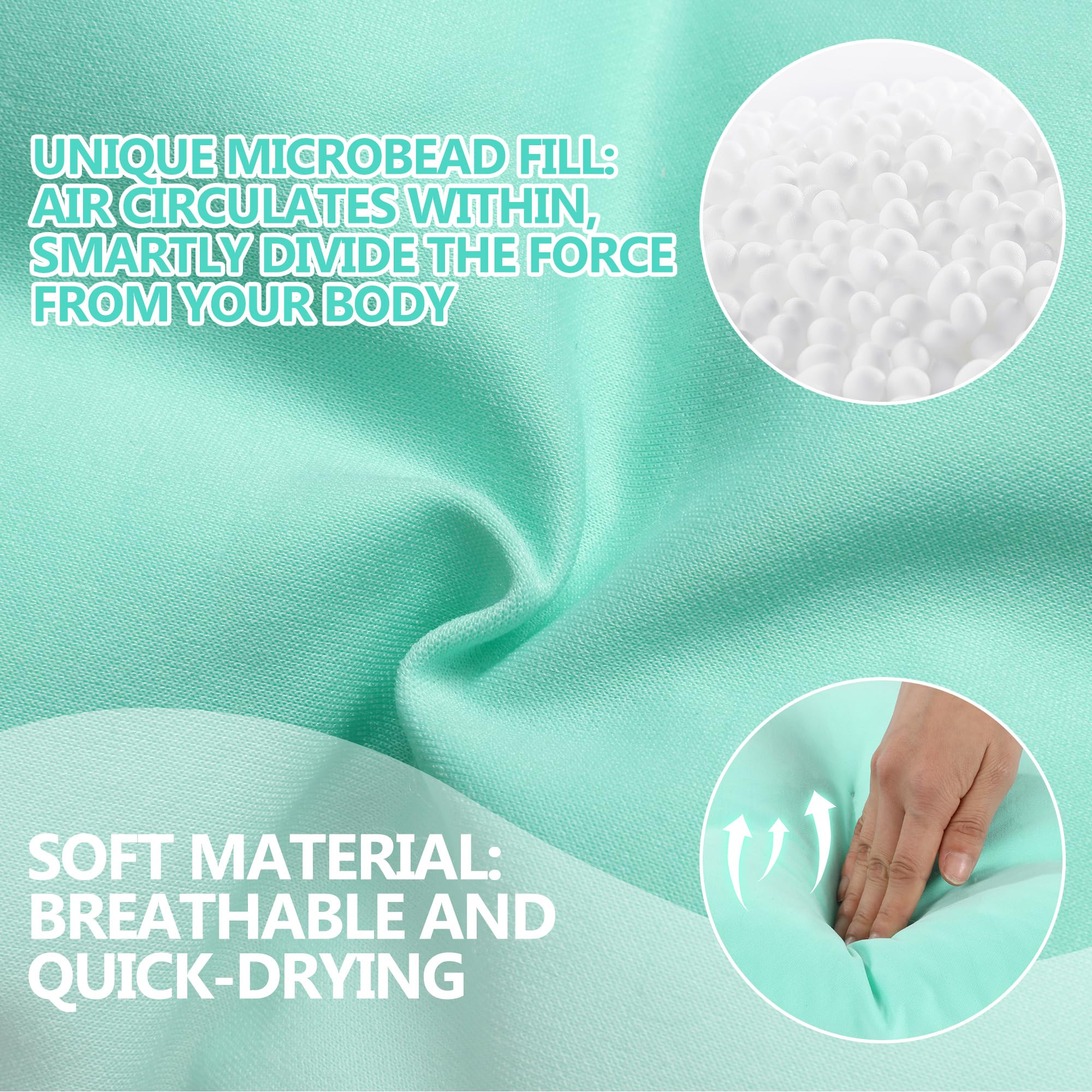 MABOZOO bath seat cushion anti-slip-suction-cups prevent slipping for safe soaking.