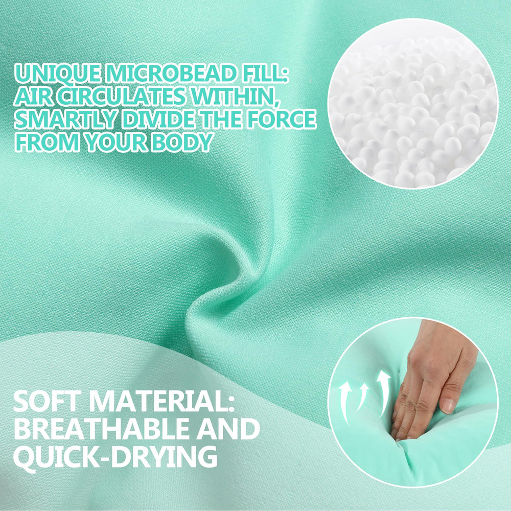 MABOZOO bath seat cushion anti-slip-suction-cups prevent slipping for safe soaking.