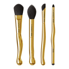 MAC 498SES tapered powder brush close-up enabling smooth powder application.