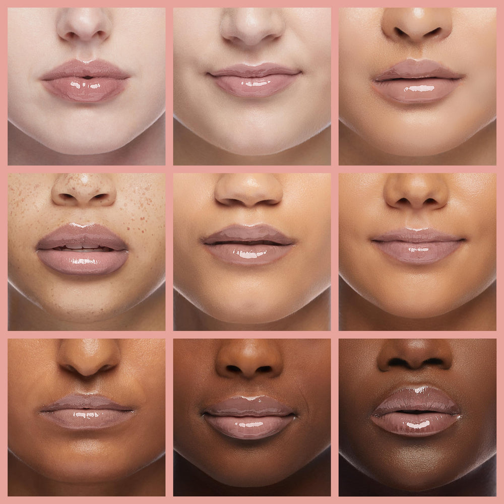 MAC Creme D Nude application on lips displays velvety texture and subtle shine
