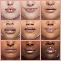 MAC Creme D Nude application on lips displays velvety texture and subtle shine