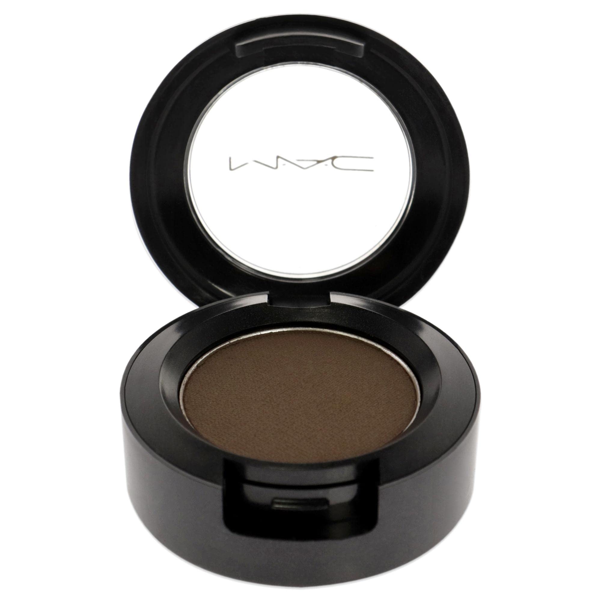 MAC Eye Shadow Brun compact demonstrates portable design for quick, everyday looks.