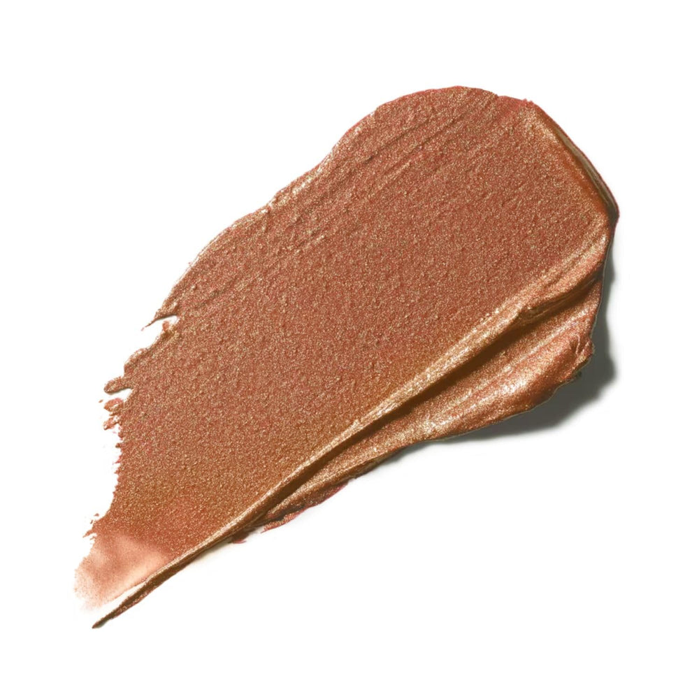 MAC Frost Lipstick Bronze Shimmer tube application swatch shows rich color payoff for bold lips.