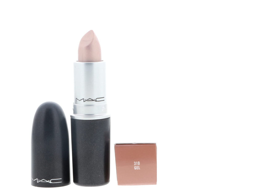 MAC Frost Lipstick Gel street-glow pairing with natural makeup