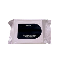 MAC Gently Off Wipes packaging, travel-friendly makeup remover with instant hydration.