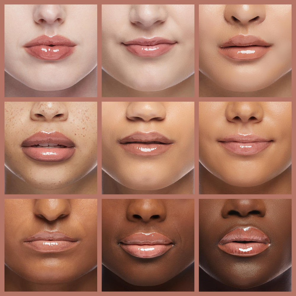 MAC Lipglass Oh Baby color swatch showing pigmented gloss options