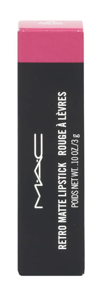 MAC Lipstick Retro Matte 705 application demo highlights smooth glide and matte finish.