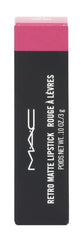 MAC Lipstick Retro Matte 705 application demo highlights smooth glide and matte finish.