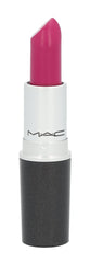MAC Lipstick Retro Matte 705 Flat Out Fabulous swatch demonstrates vivid pink shade for bold outfits.
