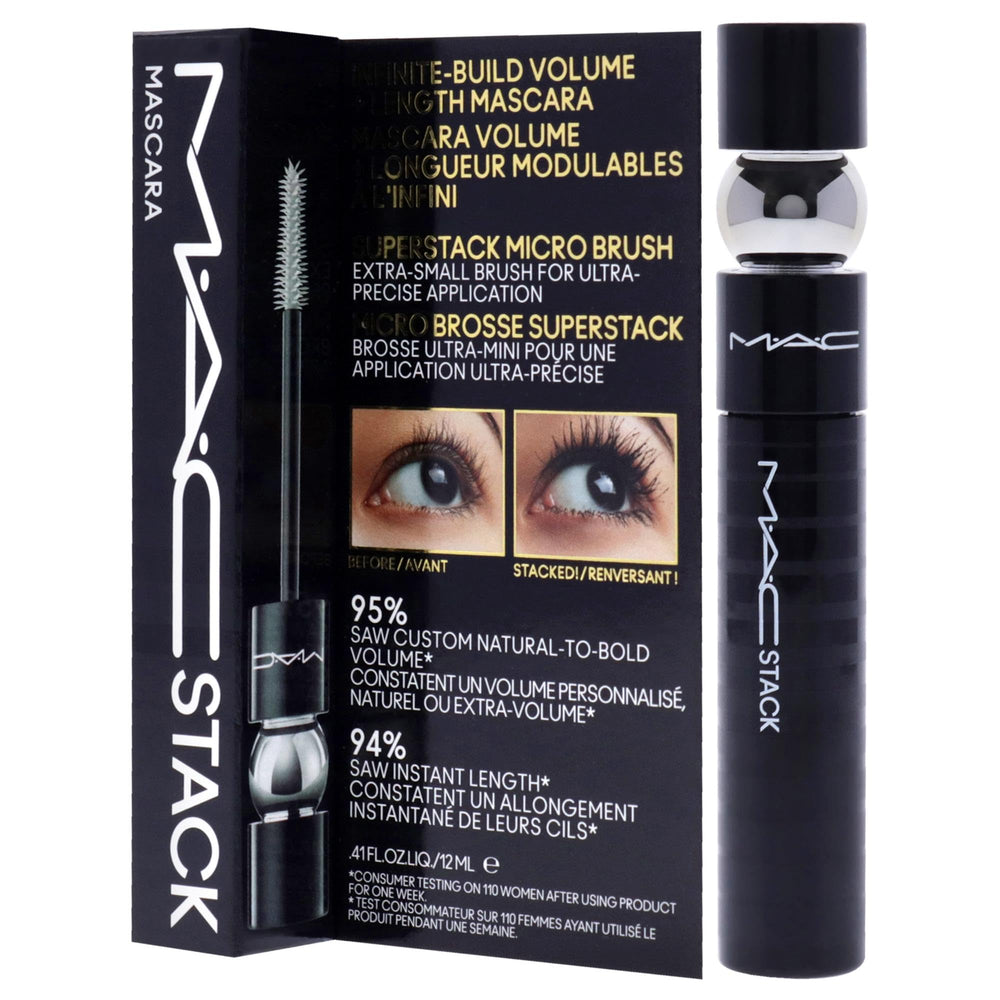 MAC MAC Stack bristles close-up delivering clump-free definition.