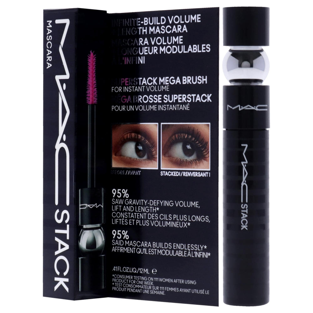MAC MacStack mascara packaging highlights premium design and easy shopper experience.