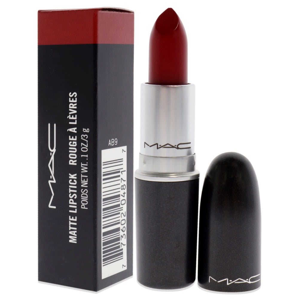 MAC Matte Lipstick 612 Russian Red no-shine matte finish close-up