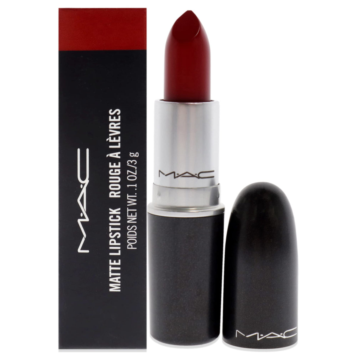 MAC Matte Lipstick 612 Russian Red swatch on arm showing rich color payoff