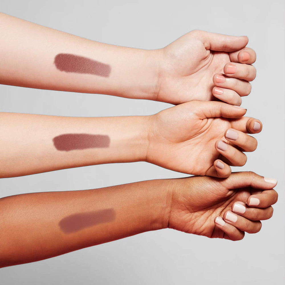 MAC Matte Lipstick Honeylove color swatch reveals versatile nude lip looks