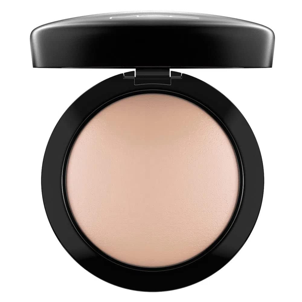 MAC Mineralize SkinFinish Natural Medium packaging closeup conveys premium, dermatologist-tested quality.