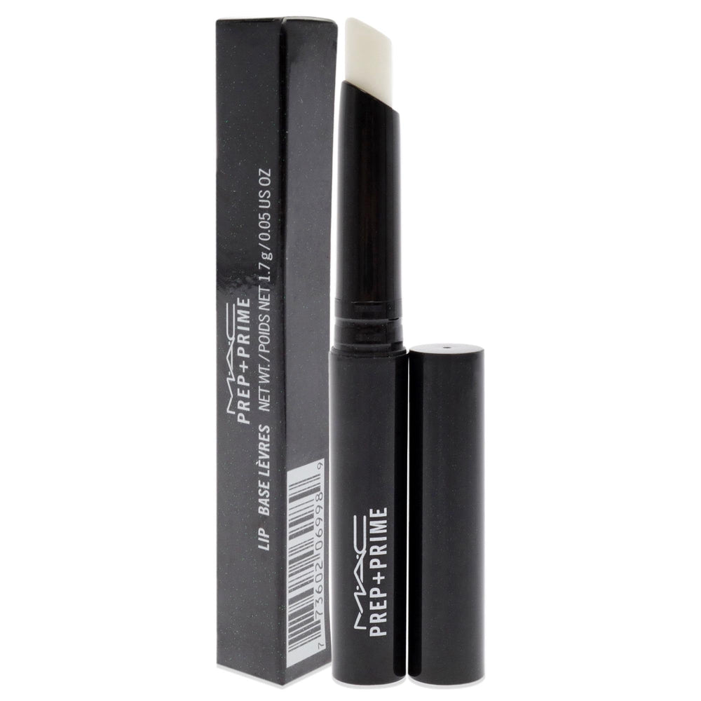 MAC Prep + Prime Lip packaging front presents a compact tool for on-the-go priming.