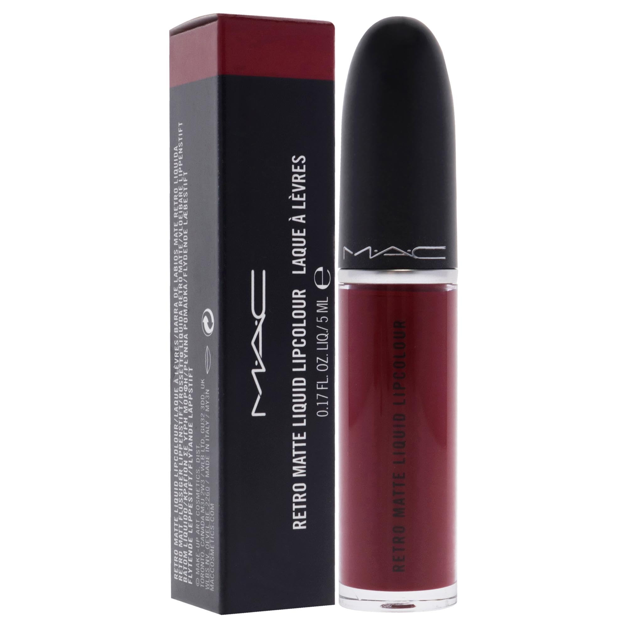 MAC Retro Matte Lip Colour Dance With Me application demonstrates smooth liquid-suede texture