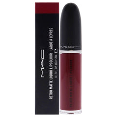 MAC Retro Matte Lip Colour Dance With Me bottle closeup showing bold, long-wearing color