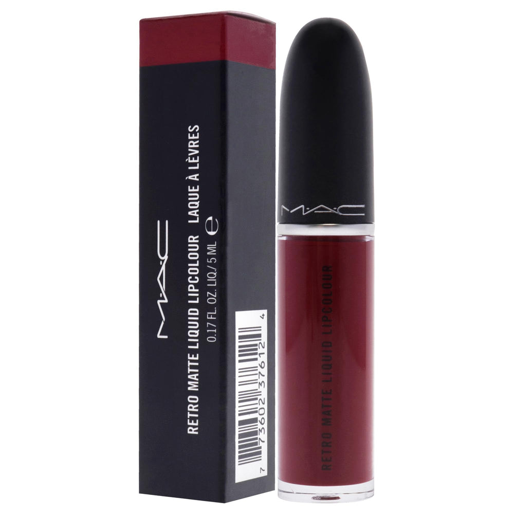MAC Retro Matte Lip Colour Dance With Me deep cranberry on lip for evening looks