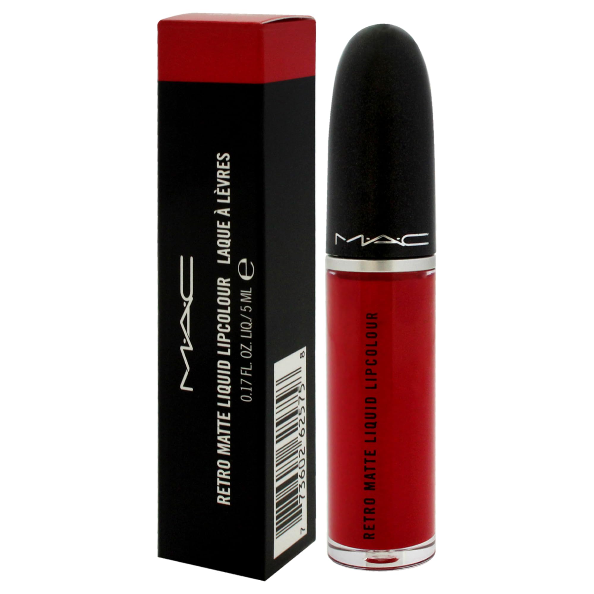 MAC Retro Matte Lipcolor 134 Ruby Phew close-up of whipped texture gliding smoothly.