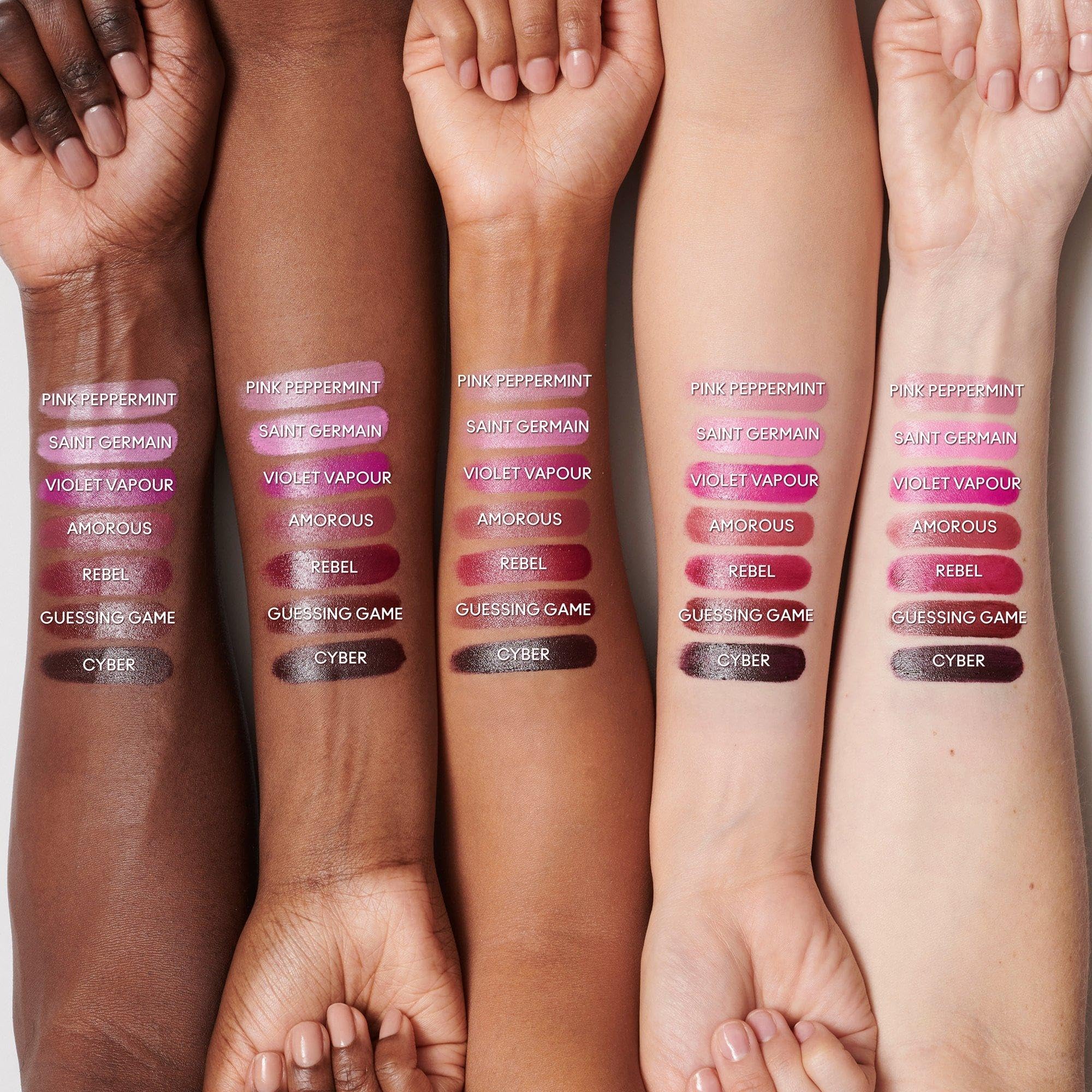 MAC Satin finish delivers creamier texture while hydrating lips throughout wear.