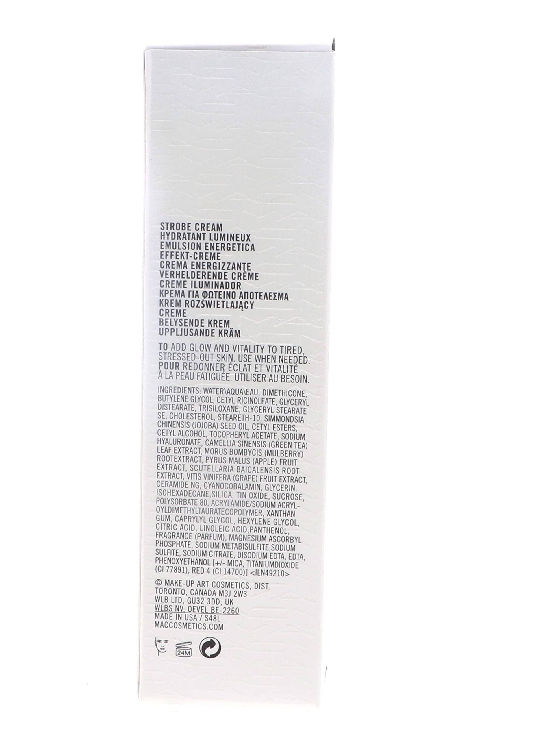 MAC Strobe Cream Pink Lite display with other MAC products