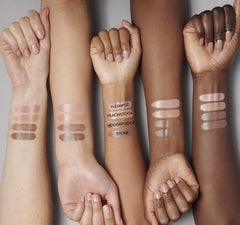 MAC Ximal Sleek Satin Lipstick 836 Fleshpot close-up emphasizes pigment-rich satin finish.