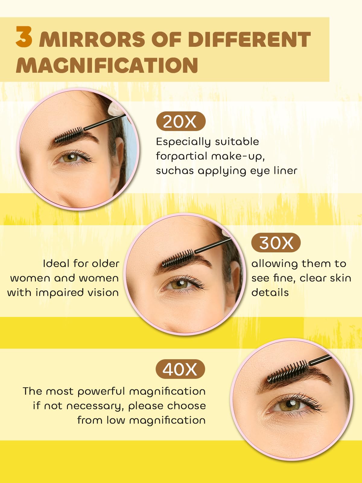 Macaki magnifying mirror 30x detail helps inspect pores and skin texture