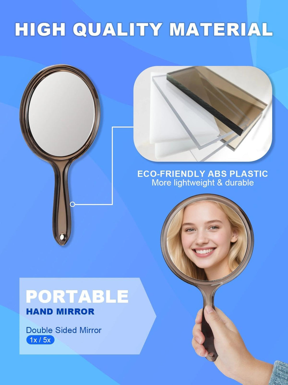 Miroir Macaki design simple et léger, facile à transporter