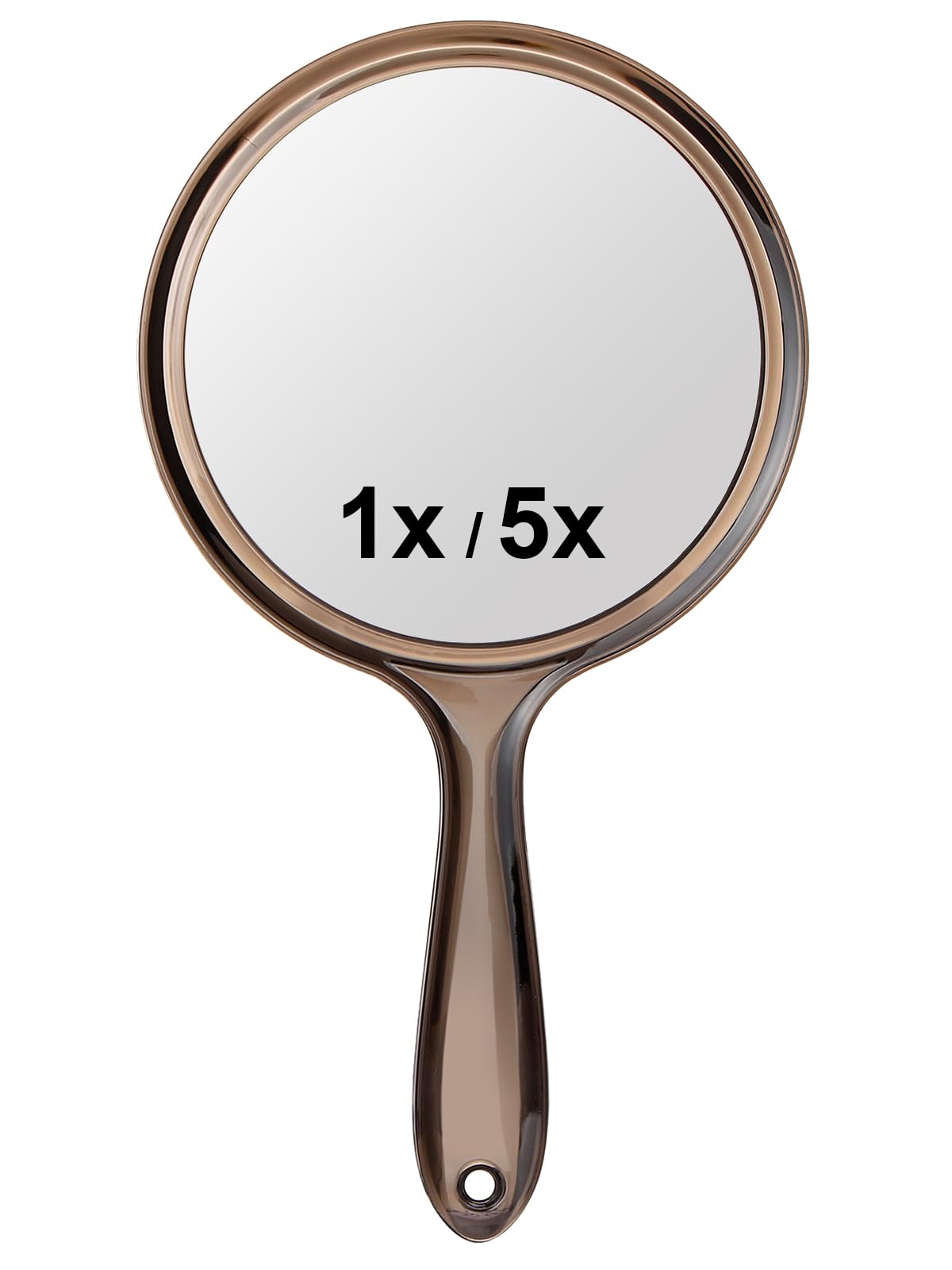 Miroir Macaki à main avec anse, face double 1x et 5x